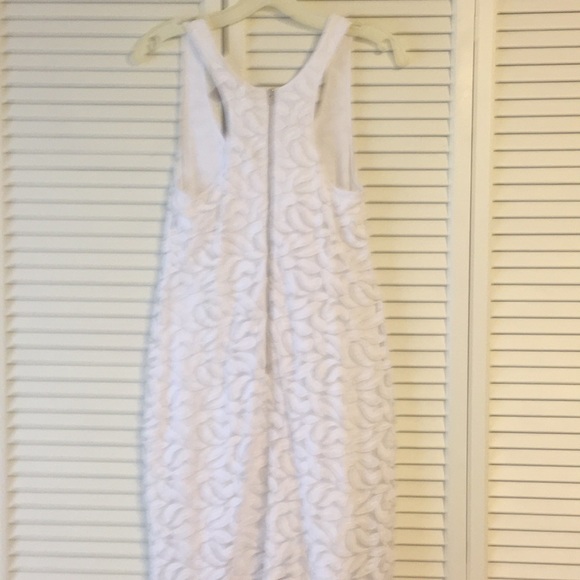 White paisley stitch halter back sundress lined - Picture 3 of 3